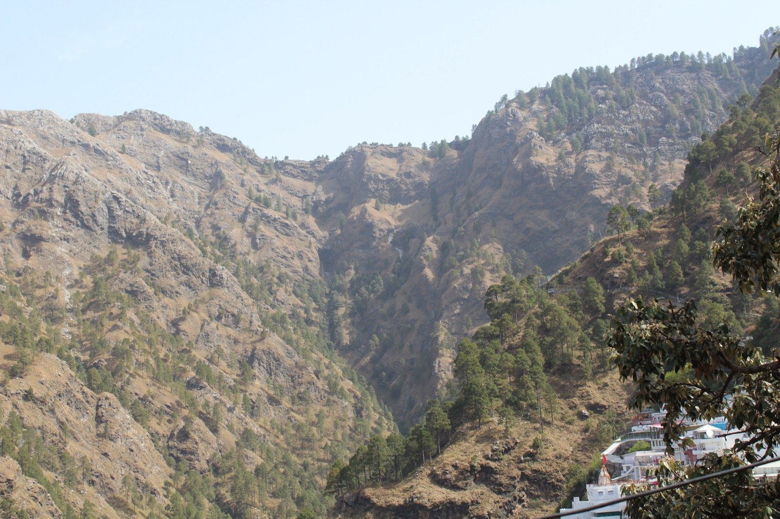 Bhawan buildings on Trikuta hills along the Vaishno Devi yatra path